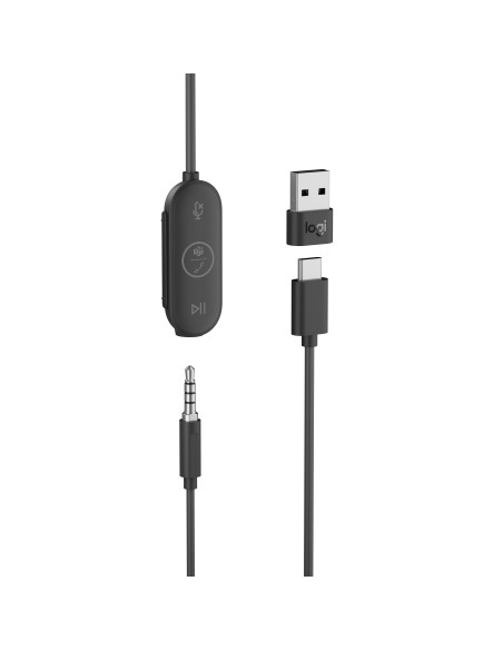 Logitech Logi Zone Wired Earbuds Teams Auriculares Alámbrico Dentro de oído Oficina Centro de llamadas USB Tipo C Grafito