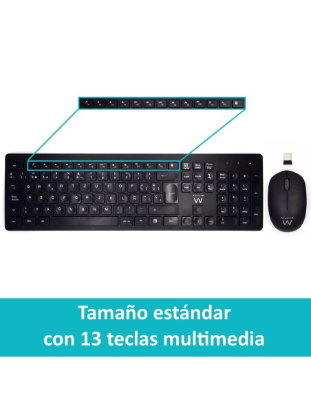 Ewent Inalámbrico EW3256 Negro