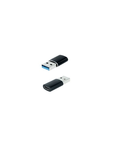 Nanocable Adaptador USB-A 3.1 a USB-C, USB-A M-USB-C H, Negro
