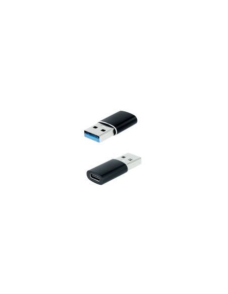 Nanocable Adaptador USB-A 3.1 a USB-C, USB-A M-USB-C H, Negro