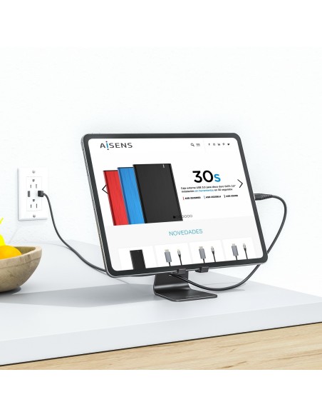 SOPORTE SOBREMESA SMARTPHONE AISENS M NEGRO