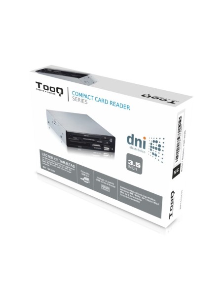 TooQ LECTOR DE TARJETAS 3,5" 8 SLOTS (DNIe+SIM) 1 X USB NEGRO