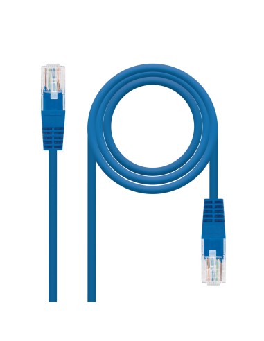 Nanocable CABLE RED LATIGUILLO RJ45 CAT.6 UTP AWG24, AZUL, 0.5 M