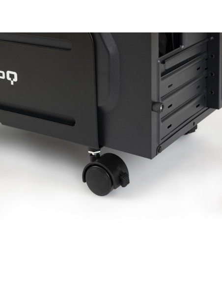 TooQ Soporte metálico para CPU de suelo con ruedas