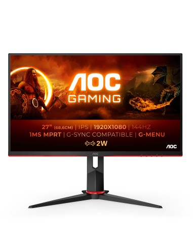 AOC G2 27G2AE BK LED display 68,6 cm (27") 1920 x 1080 Pixeles Full HD Negro, Rojo