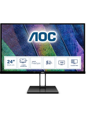 AOC V2 24V2Q 23.8" Full HD LED 5ms Negro