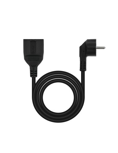 Nanocable Cable de Alimentación Alargador, Negro, 10 m