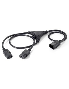 CABLE ALIMENTACION EQUIP IEC C14 MACHO A 2X IEC C13 HEMBRA