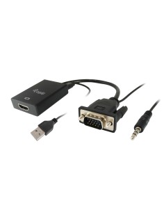 Adaptador EQUIP VGA-M a HDMI-H jack3.5