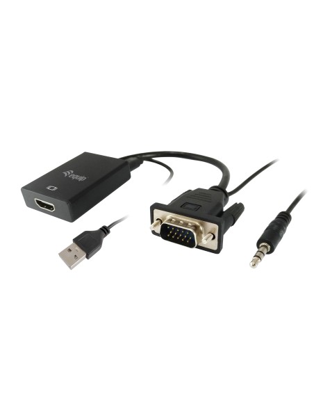 Adaptador EQUIP VGA-M a HDMI-H jack3.5