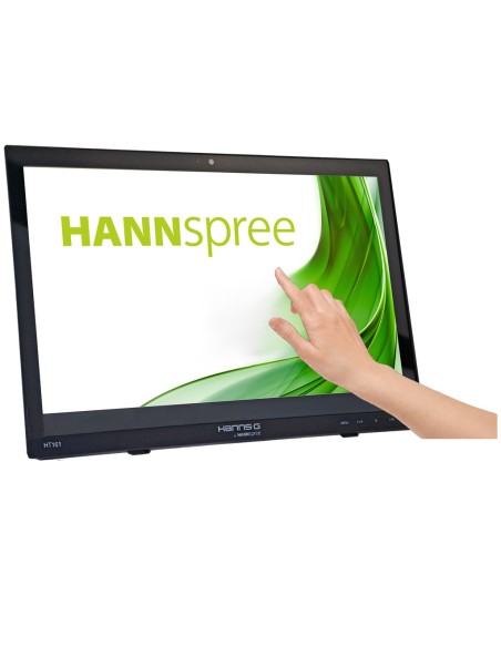 Hannspree HT HT161HNB monitor pantalla táctil 39,6 cm (15.6") 1366 x 768 Pixeles Negro Multi-touch Mesa