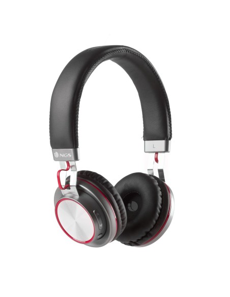 NGS Artica Patrol Red Auriculares Diadema Conector de 3,5 mm Bluetooth Negro, Rojo
