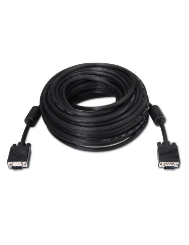 CABLE CON FERRITA SVGA HDB15 AISENS 15M NEGRO