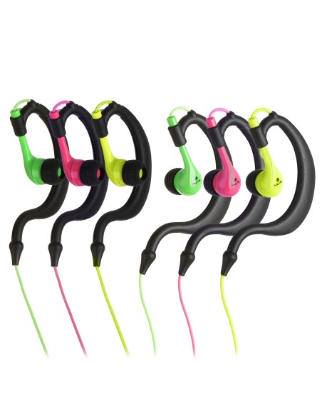 NGS Triton Auriculares gancho de oreja Conector de 3,5 mm Negro, Rosa