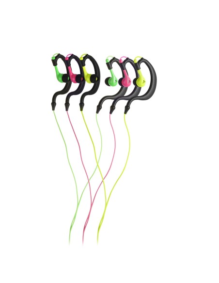 NGS Triton Auriculares gancho de oreja Conector de 3,5 mm Negro, Rosa