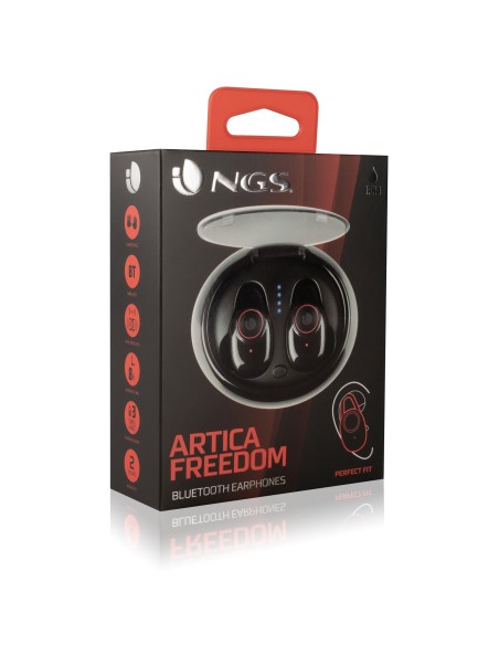 NGS Artica Freedom Auriculares Dentro de oído Bluetooth Negro
