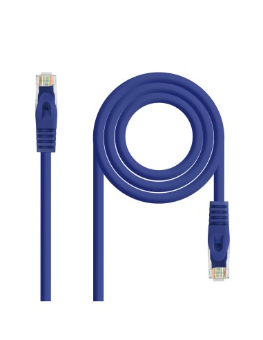 Nanocable Cable de red latiguillo RJ45 LSZH Cat.6A UTP AWG24, Azul, 1.0m