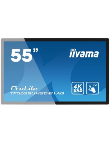 iiyama ProLite TF5538UHSC-B1AG Panel plano interactivo 139,7 cm (55") LED 4K Ultra HD Negro Pantalla táctil