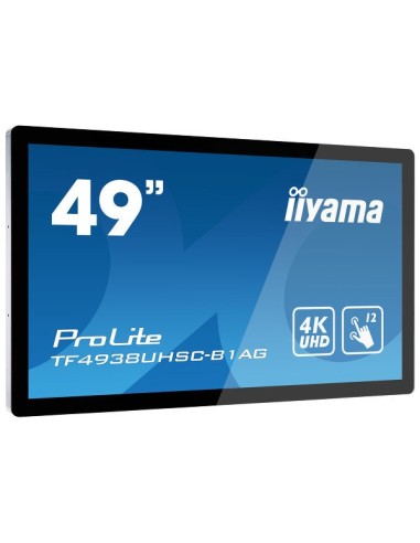 iiyama ProLite TF4938UHSC-B1AG Panel plano interactivo 123,2 cm (48.5") LED 4K Ultra HD Negro Pantalla táctil
