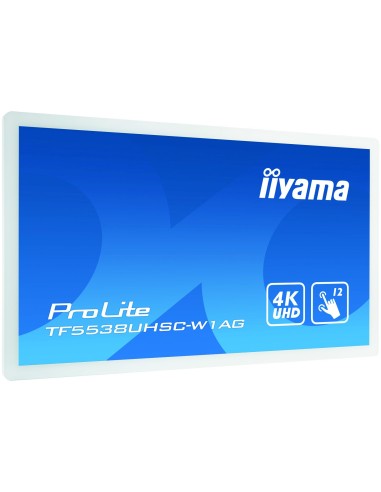 iiyama ProLite TF5538UHSC-W2AG monitor pantalla táctil 139,7 cm (55") 3840 x 2160 Pixeles Multi-touch Multi-usuario Blanco
