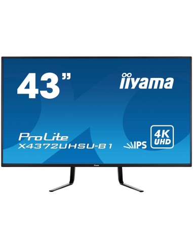 IIYAMA MONITOR X4372UHSU-B1 43", 3840X2160 UHD, IPS, 4MS, 450CD M², HDMIX2, DISPLAYPORTX2, SPEAKERS,