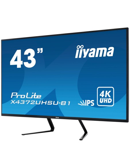 IIYAMA MONITOR X4372UHSU-B1 43", 3840X2160 UHD, IPS, 4MS, 450CD M², HDMIX2, DISPLAYPORTX2, SPEAKERS,