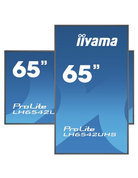 iiyama LH6542UHS-B1 pantalla de señalización Pantalla plana para señalización digital 163,8 cm (64.5") IPS 4K Ultra HD Negro