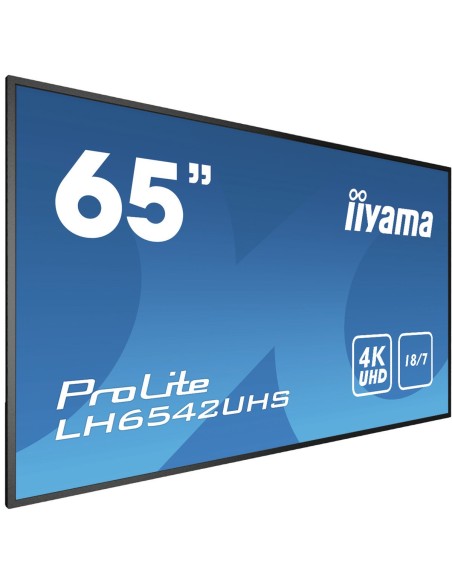iiyama LH6542UHS-B1 pantalla de señalización Pantalla plana para señalización digital 163,8 cm (64.5") IPS 4K Ultra HD Negro