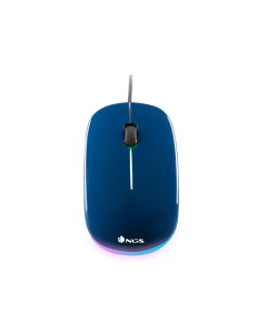 NGS Addict Blue ratón Ambidextro USB tipo A Óptico 1000 DPI