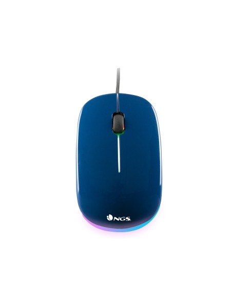 NGS Addict Blue ratón Ambidextro USB tipo A Óptico 1000 DPI