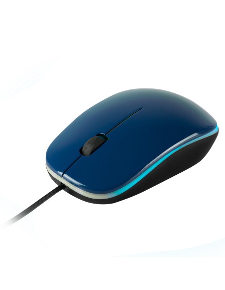 NGS Addict Blue ratón Ambidextro USB tipo A Óptico 1000 DPI