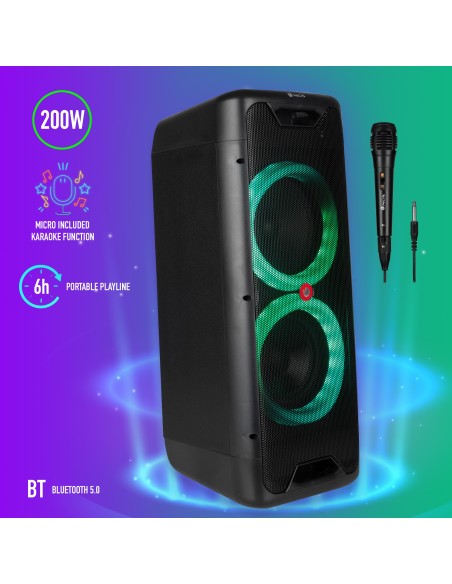 NGS Wild Jungle 1 Altavoz portátil estéreo Negro 200 W