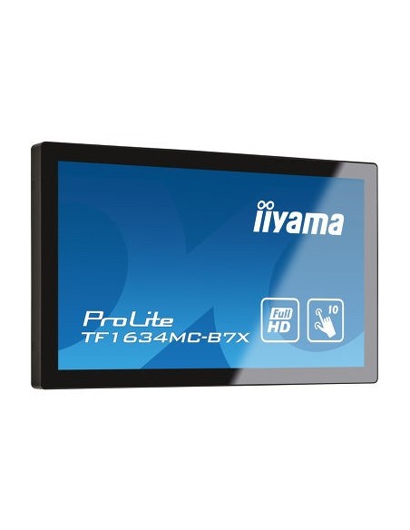 iiyama ProLite TF1634MC-B7X monitor pantalla táctil 39,6 cm (15.6") 1920 x 1080 Pixeles Multi-touch Multi-usuario Negro