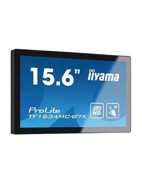 iiyama ProLite TF1634MC-B7X monitor pantalla táctil 39,6 cm (15.6") 1920 x 1080 Pixeles Multi-touch Multi-usuario Negro