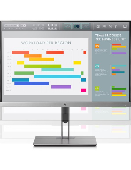 HP EliteDisplay E243i 61 cm (24") 1920 x 1200 Pixeles WUXGA LED Negro, Plata