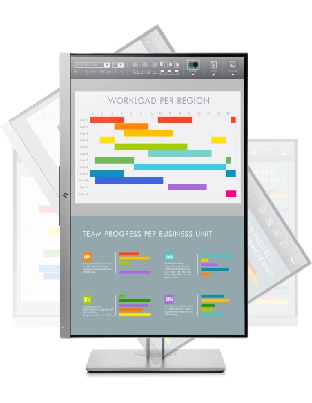 HP EliteDisplay E243i 61 cm (24") 1920 x 1200 Pixeles WUXGA LED Negro, Plata