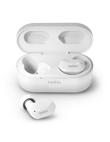 AURICULARES BELKIN SOUNDFORM BLANCO BLUETOOTH CON BASE DE CARGA