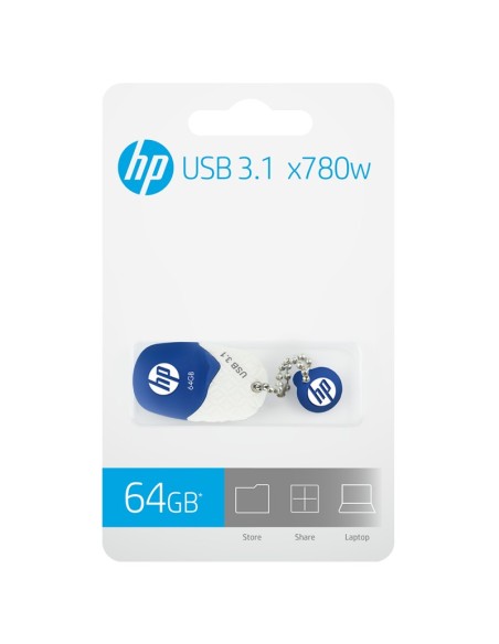 HP x780w unidad flash USB 64 GB USB tipo A 3.2 Gen 1 (3.1 Gen 1) Azul, Blanco