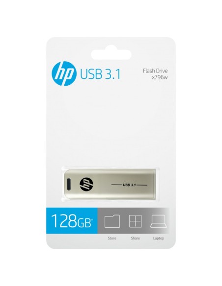 HP x796w unidad flash USB 128 GB USB tipo A 3.2 Gen 1 (3.1 Gen 1) Plata