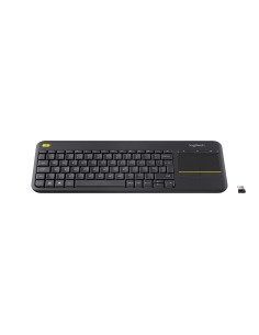 Logitech Wireless Touch Keyboard K400 Plus teclado RF inalámbrico AZERTY Francés Negro
