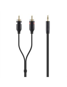 Belkin F3Y116BT2M cable de audio 2 m 2 x RCA 3,5mm Negro