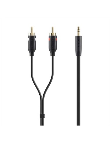 Belkin F3Y116BT2M cable de audio 2 m 2 x RCA 3,5mm Negro