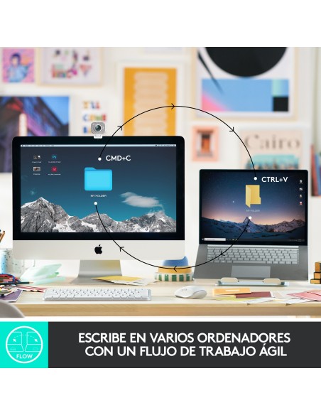 Logitech MX Keys Mini Minimalist Wireless Illuminated Keyboard teclado RF Wireless + Bluetooth Español Rosa