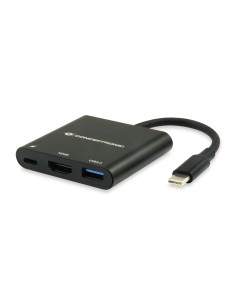 Conceptronic DONN01B hub de interfaz USB 3.2 Gen 1 (3.1 Gen 1) Type-C 5000 Mbit s Negro