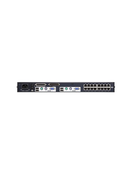 ATEN Switch KVM Cat 5 multi-interfaz de 16 puertos con 2 consolas