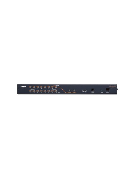 ATEN Switch KVM Cat 5 multi-interfaz de 16 puertos con 2 consolas