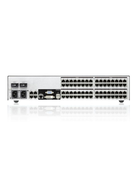 ATEN Switch KVM por IP multi-interfaz Cat 5 de 64 puertos de 1 consola local y 8 consolas remotas