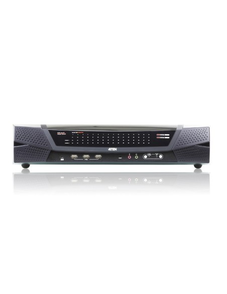 ATEN Switch KVM por IP multi-interfaz Cat 5 de 64 puertos de 1 consola local y 8 consolas remotas