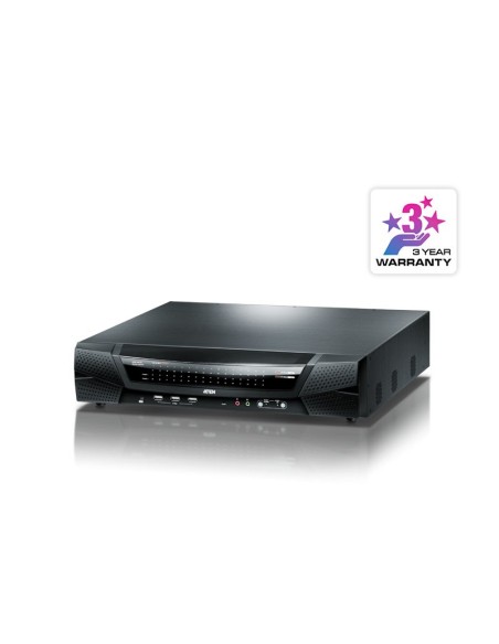ATEN Switch KVM por IP multi-interfaz Cat 5 de 64 puertos de 1 consola local y 4 consolas remotas
