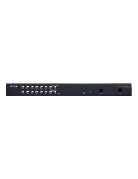 ATEN Switch KVM por IP multi-interfaz Cat 5 de 16 puertos con acceso compartido desde consolas local remota
